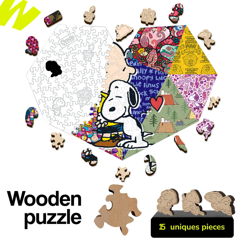 Snoopy Heart Wooden Puzzle