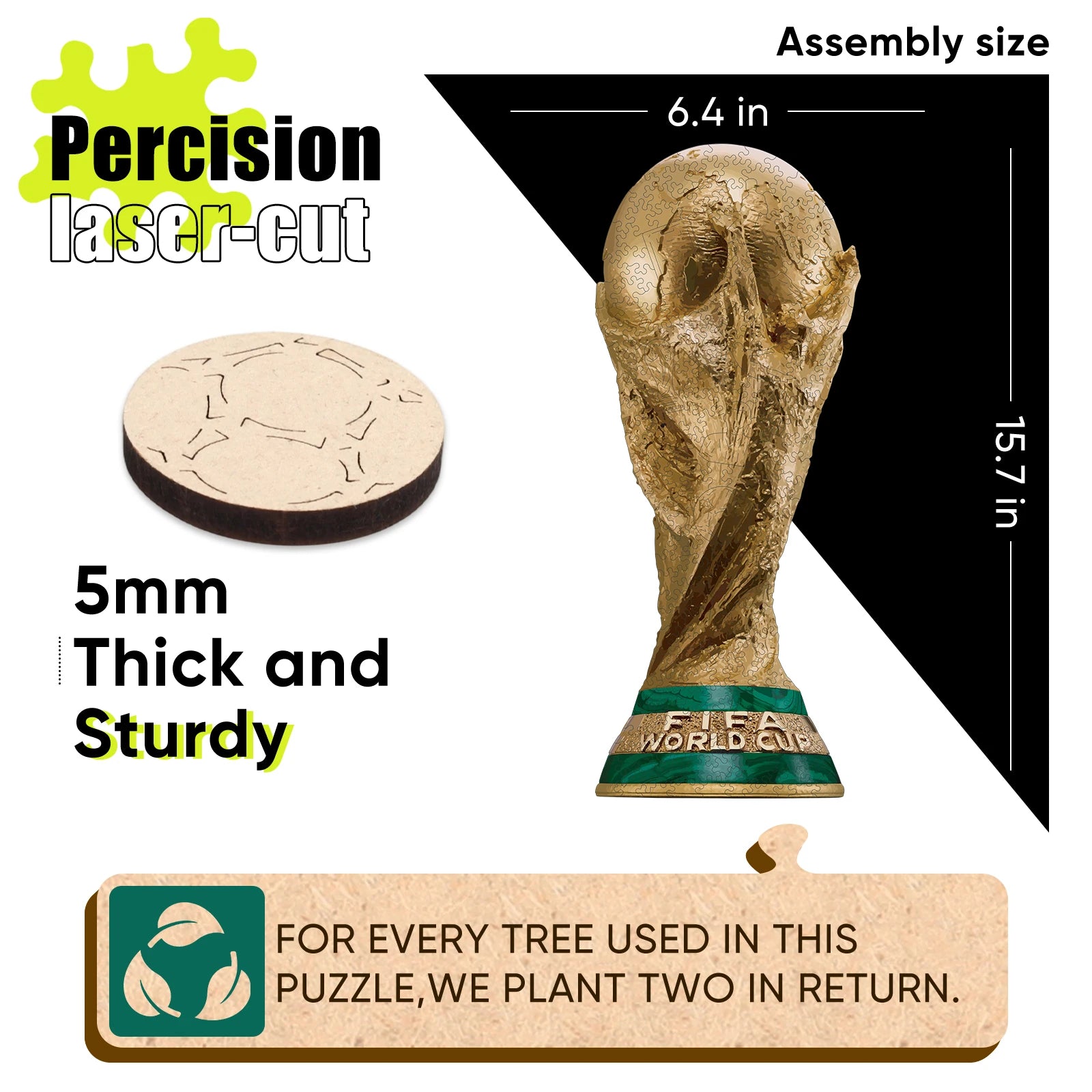 FIFA World Cup2026 Trophy Wooden Puzzle
