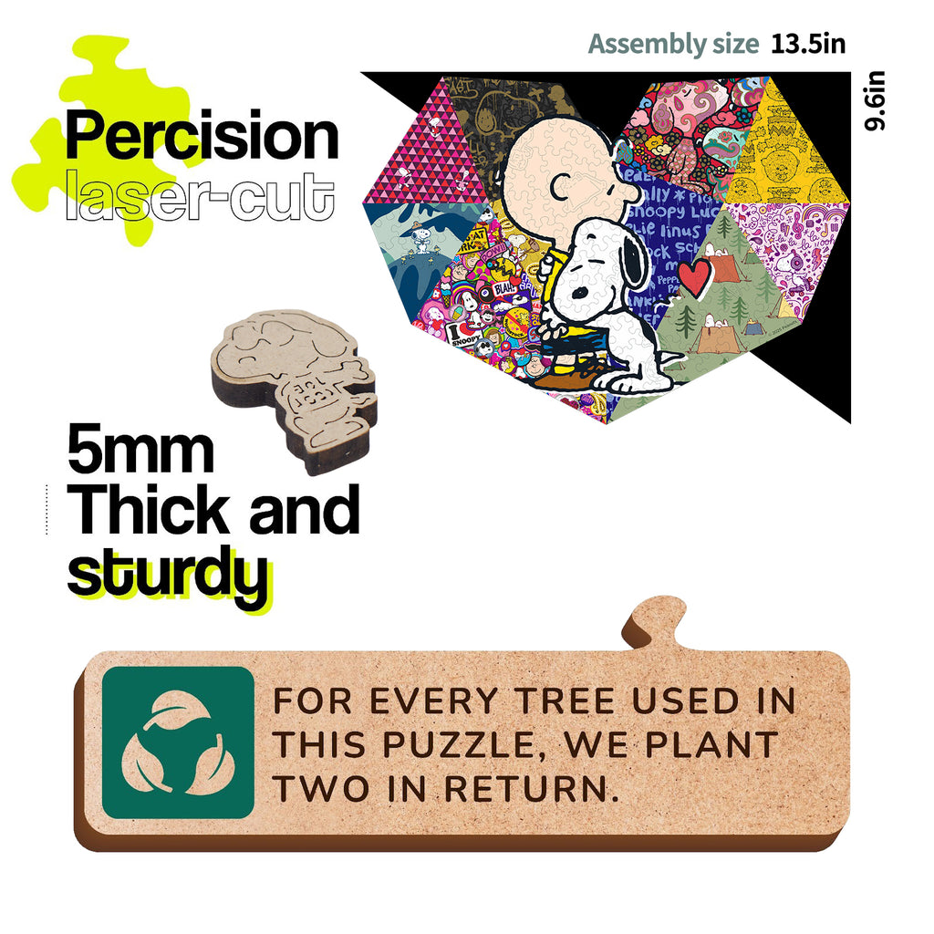 Snoopy Heart Wooden Puzzle