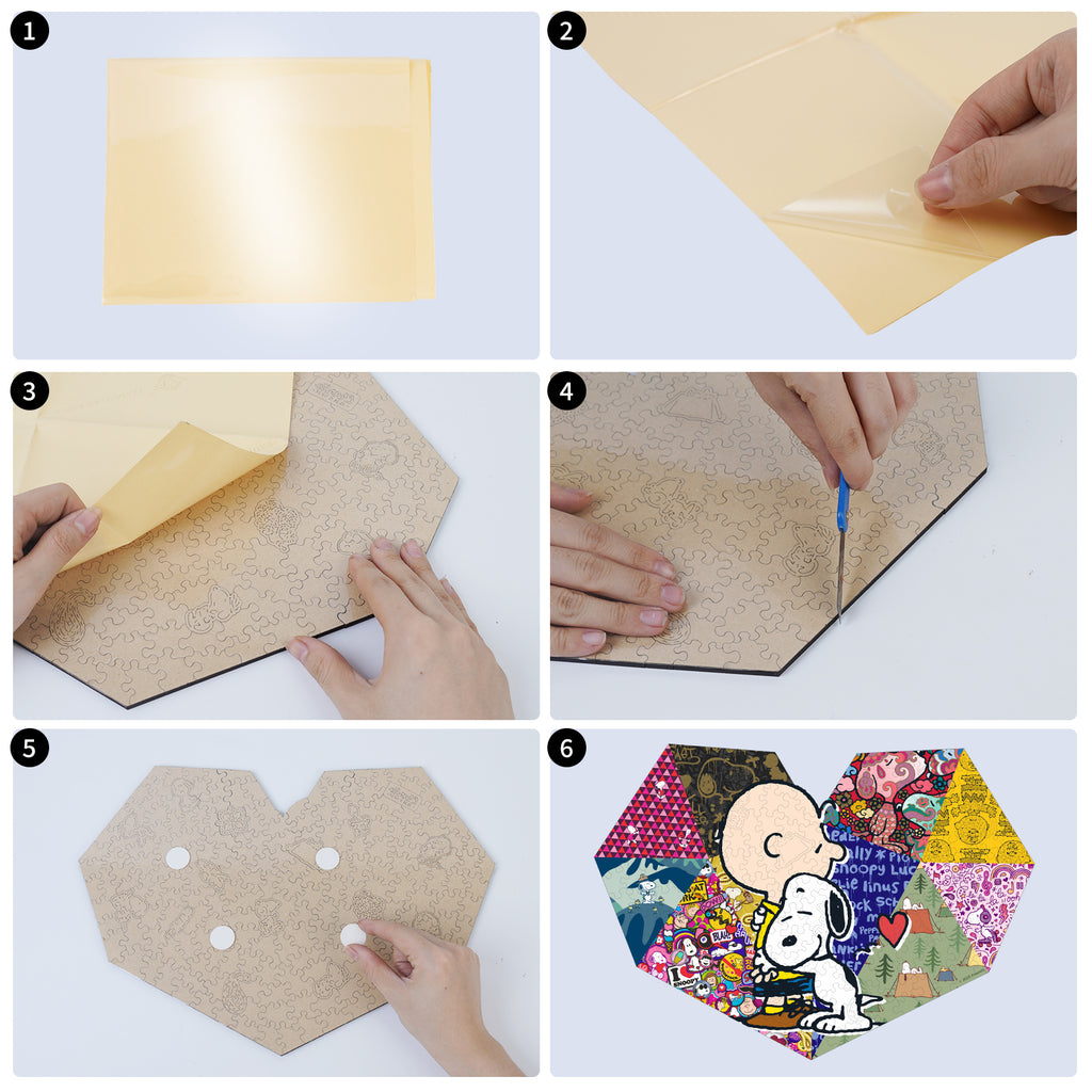 Snoopy Heart Wooden Puzzle