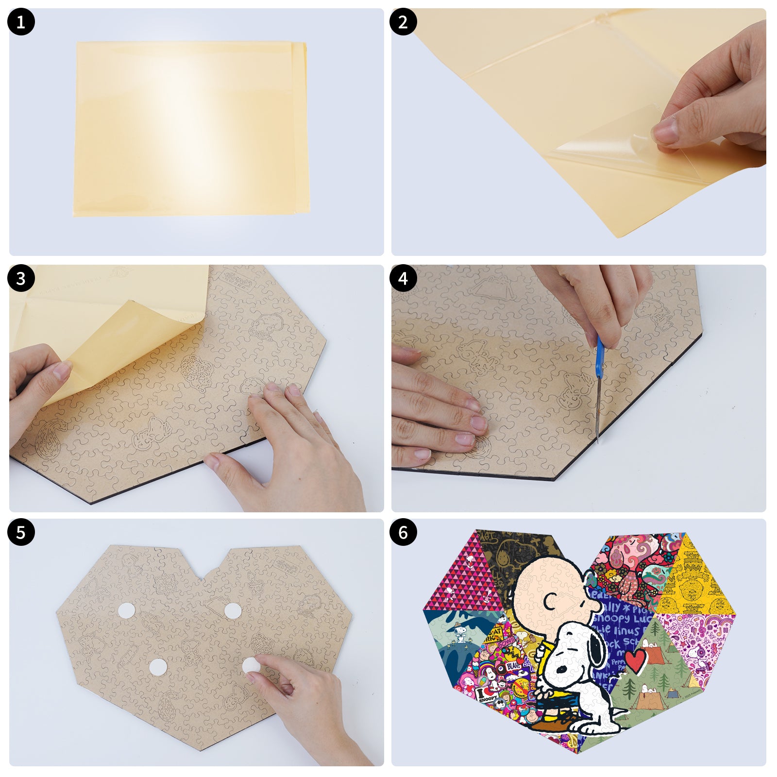 Snoopy Heart Wooden Puzzle