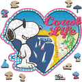 Heart‑Shaped Snoopy Wooden Puzzle