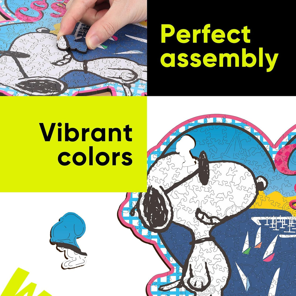 Heart‑Shaped Snoopy Wooden Puzzle