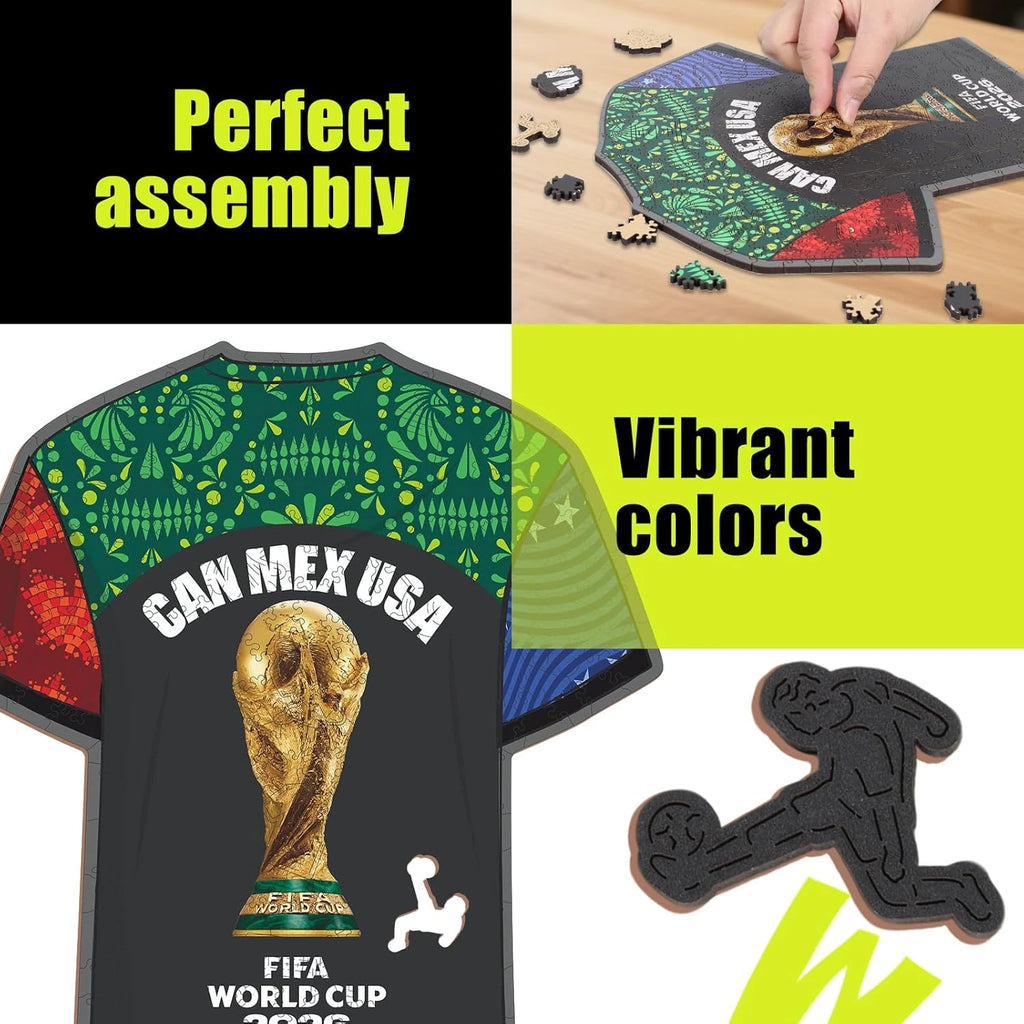 Official FIFA World Cup 2026 CAN MEX USA T-Shirt Puzzles