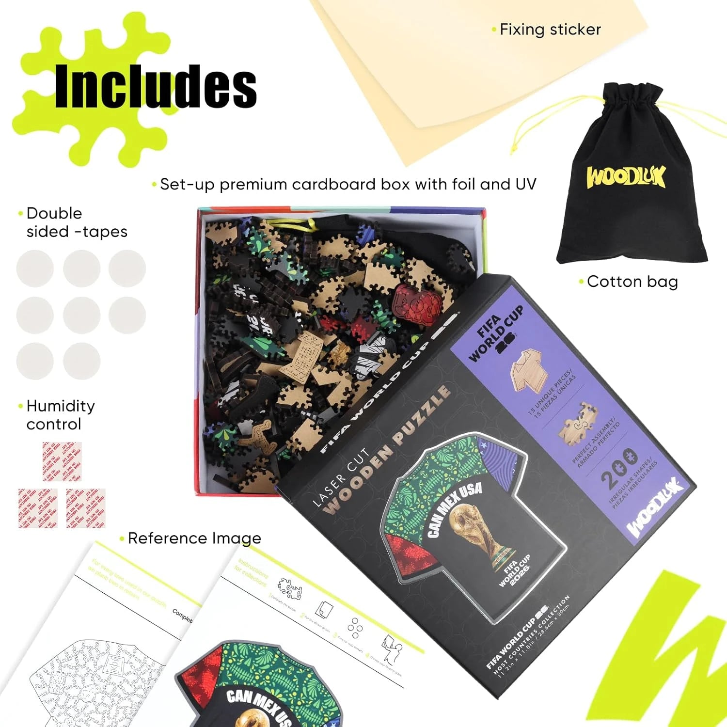 Official FIFA World Cup 2026 CAN MEX USA T-Shirt Puzzles