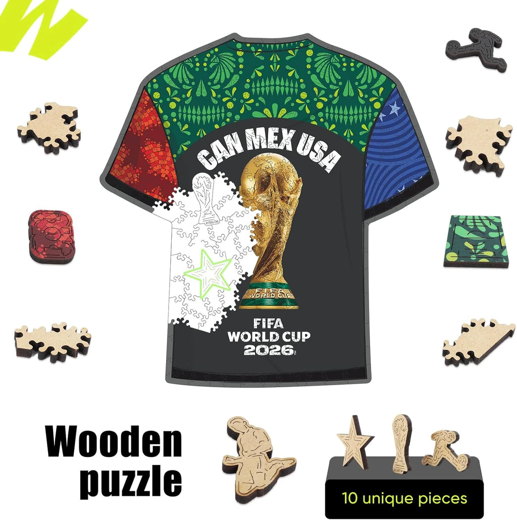 Official FIFA World Cup 2026 CAN MEX USA T-Shirt Puzzles